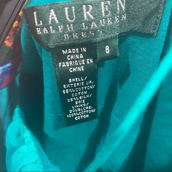 LAUREN BY RALPH LAUREN Tiered Teal Maxi Dress NWOT - Picture 6 of 6